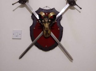 Decorative shield and swords