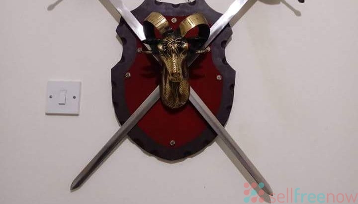 Decorative shield and swords